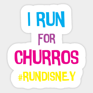 I Run For Churros Sticker